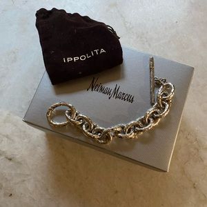 IPPOLITA Sterling Silver Jumbo Hammered Bsstille Link Bracelet